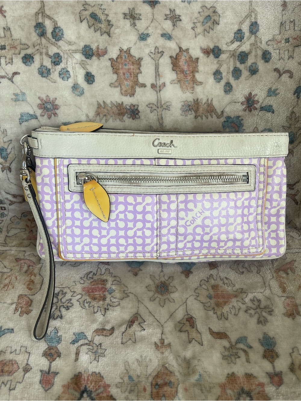 Coach Penelope Lilac & White Art OP Clutch